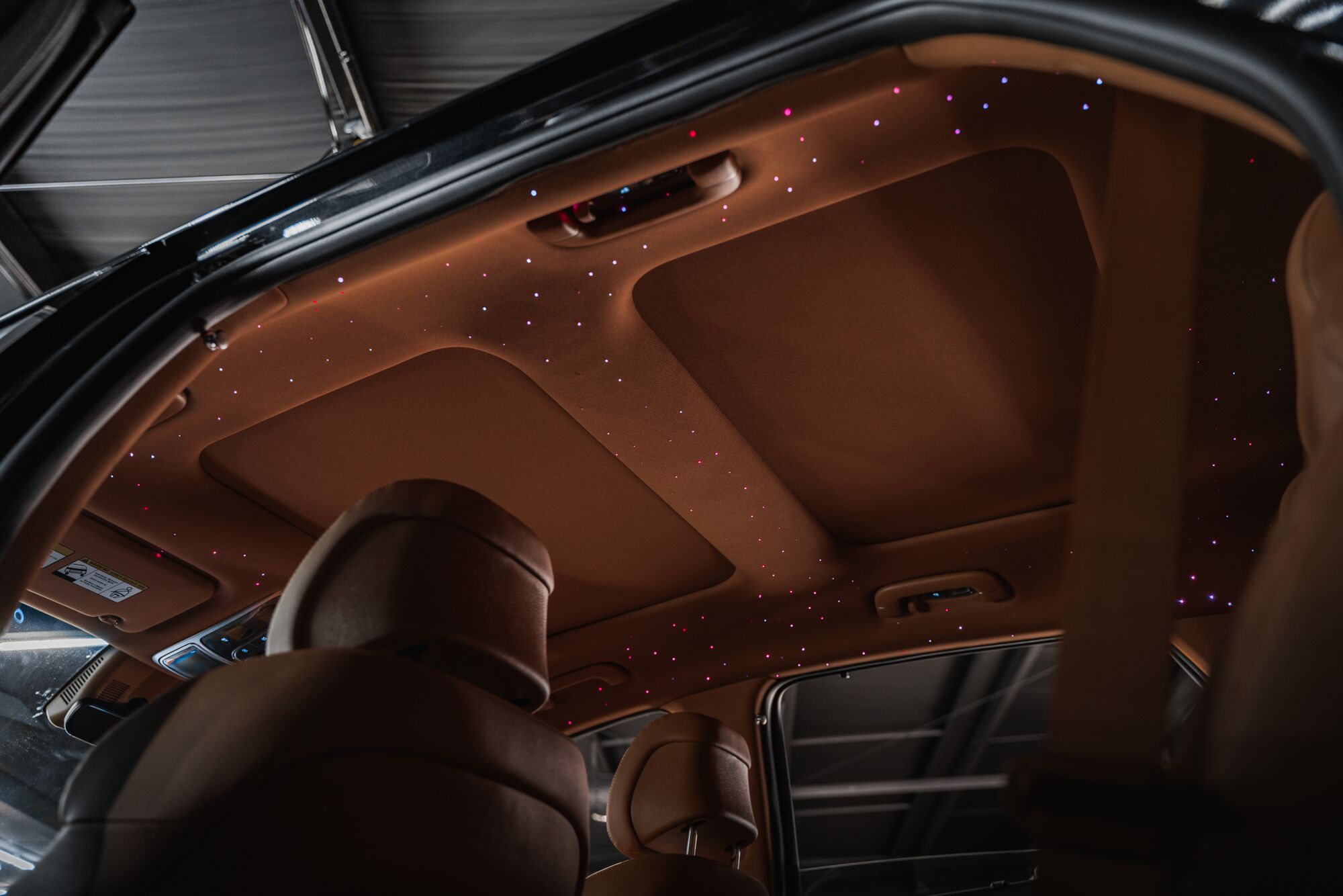 Custom starlight headliner installed in a Genesis GV80